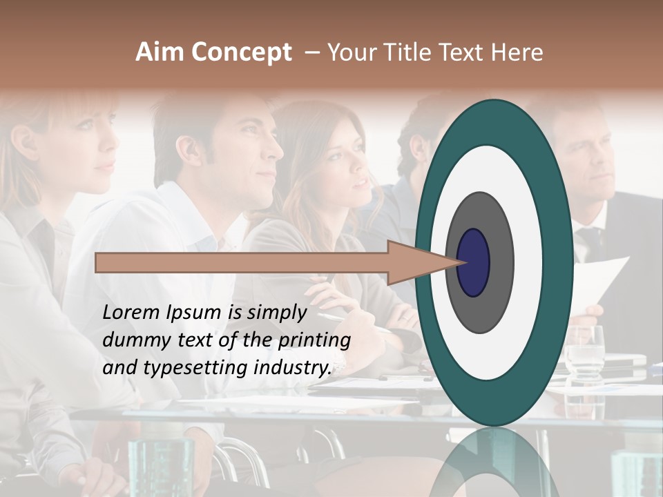 Businessman Female Smile PowerPoint Template