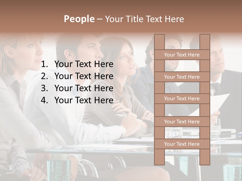 Businessman Female Smile PowerPoint Template