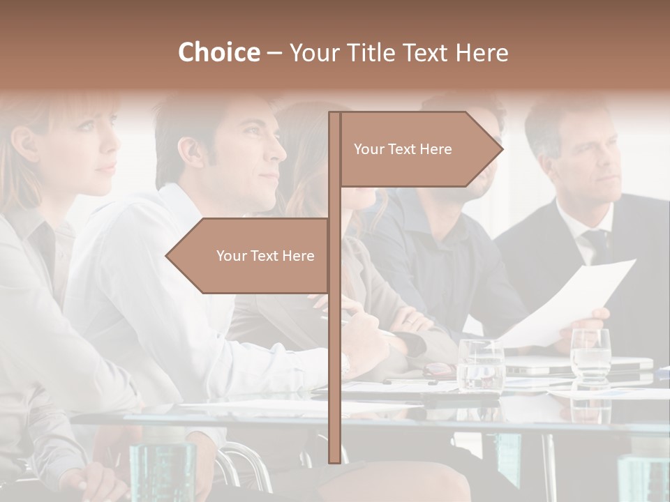 Businessman Female Smile PowerPoint Template