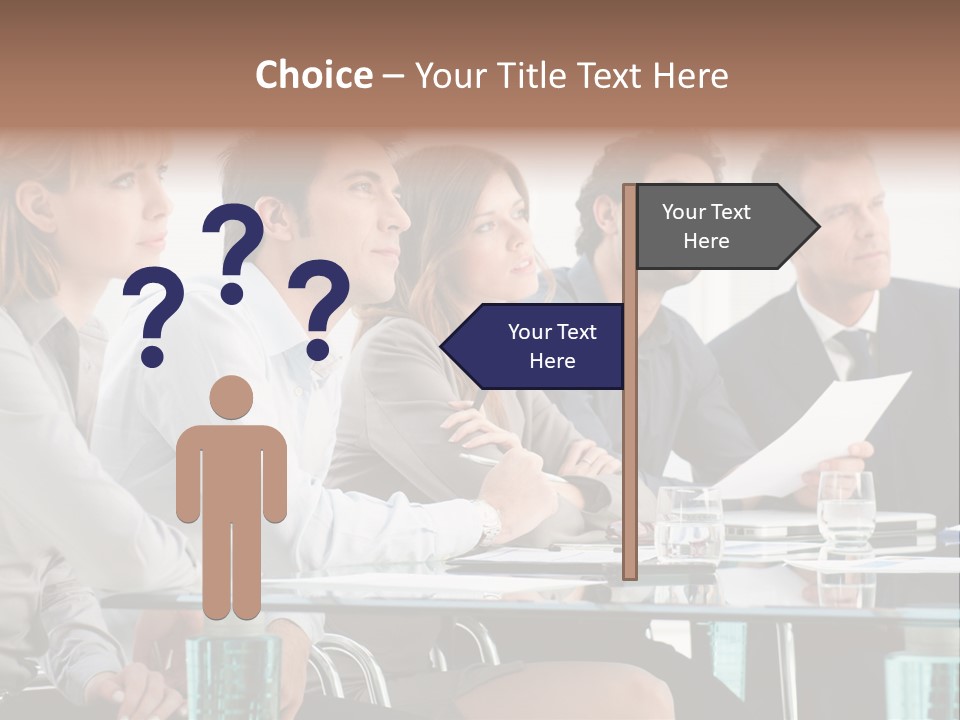 Businessman Female Smile PowerPoint Template