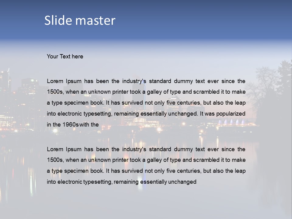 View Scene Water PowerPoint Template