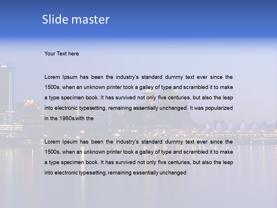 Park Skyscrapers Morning PowerPoint Template