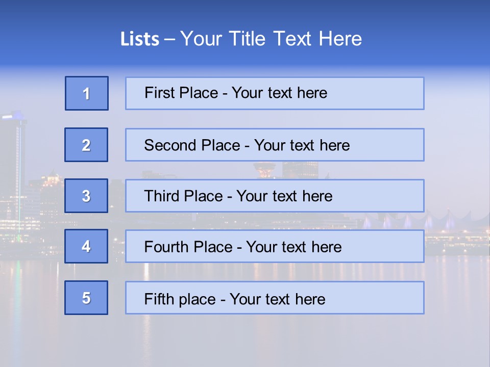 Park Skyscrapers Morning PowerPoint Template