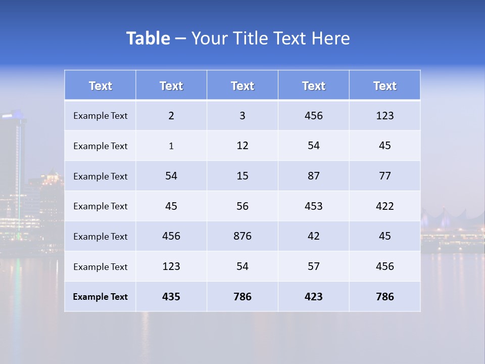 Park Skyscrapers Morning PowerPoint Template