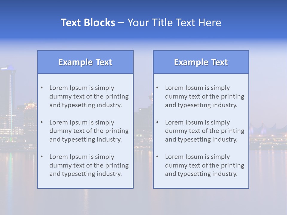 Park Skyscrapers Morning PowerPoint Template