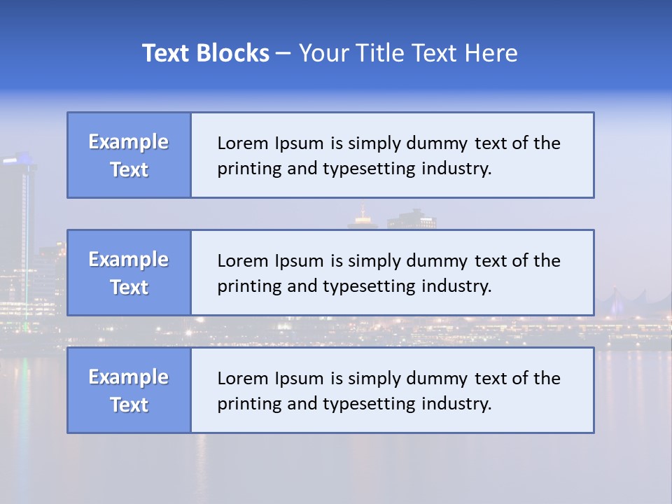 Park Skyscrapers Morning PowerPoint Template