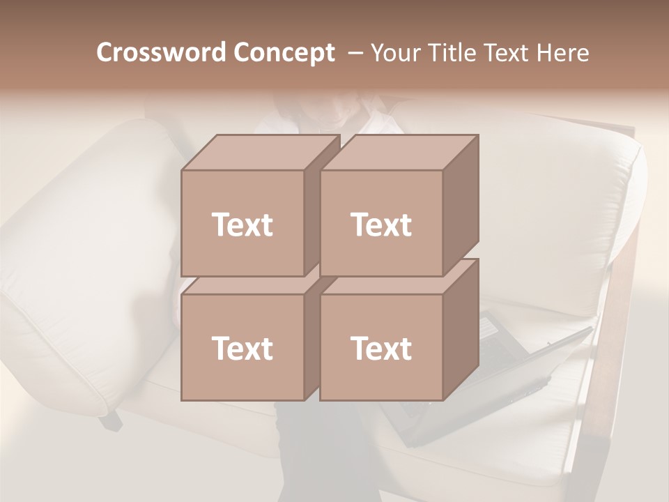 Businesswoman Relaxing Woman PowerPoint Template