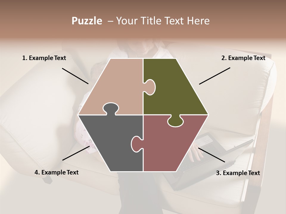 Businesswoman Relaxing Woman PowerPoint Template