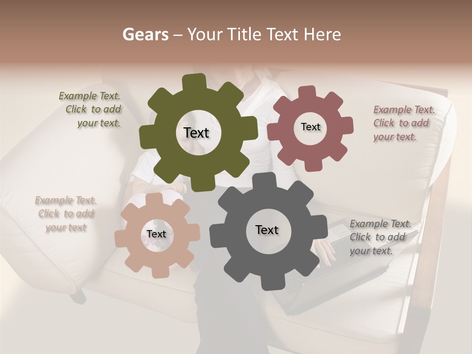 Businesswoman Relaxing Woman PowerPoint Template