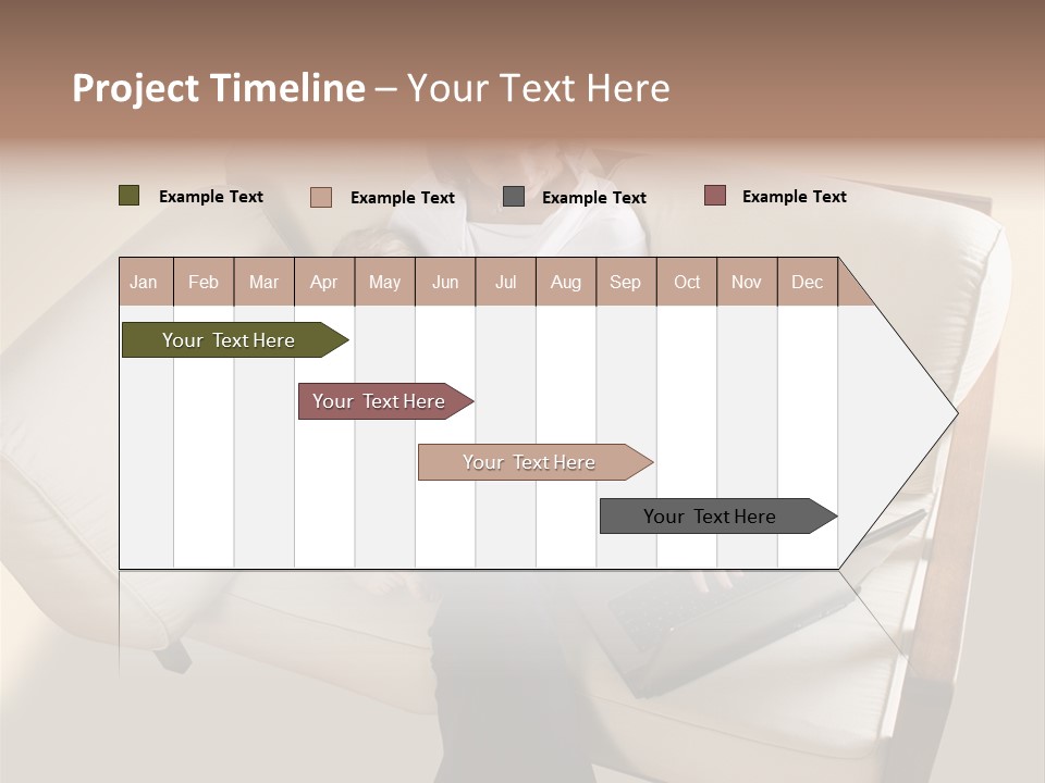 Businesswoman Relaxing Woman PowerPoint Template