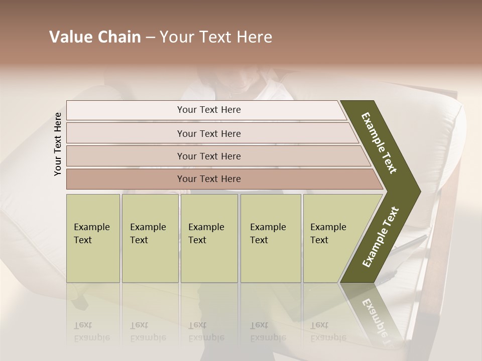 Businesswoman Relaxing Woman PowerPoint Template