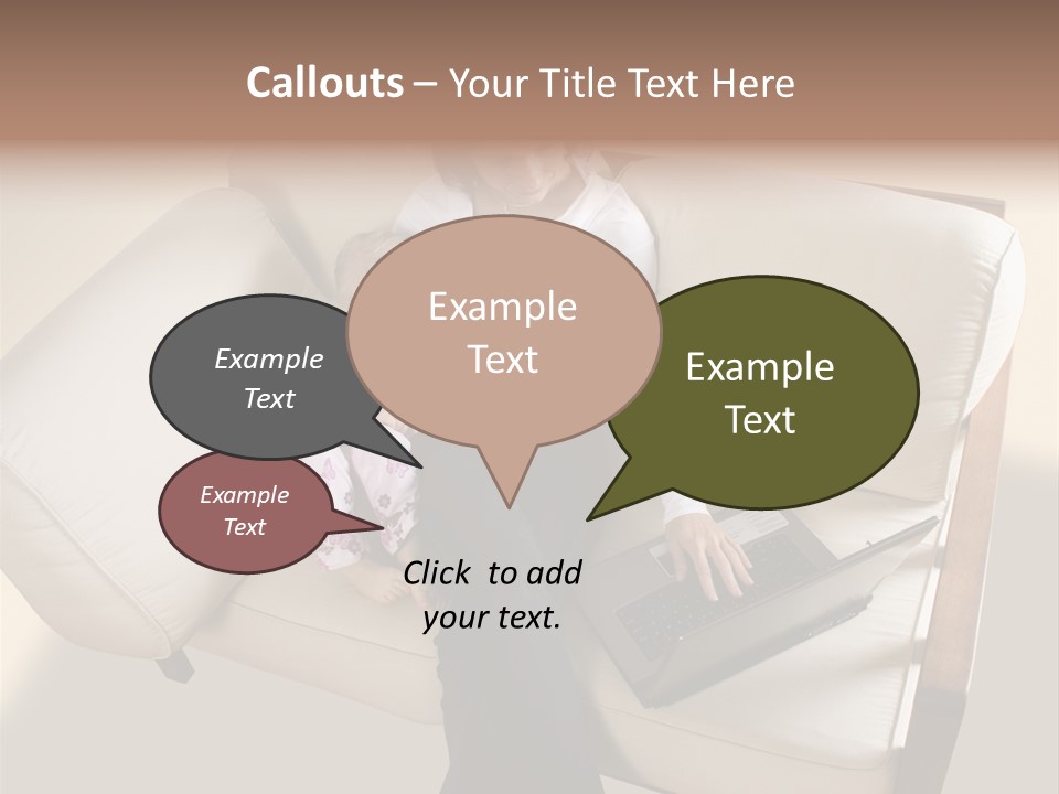 Businesswoman Relaxing Woman PowerPoint Template