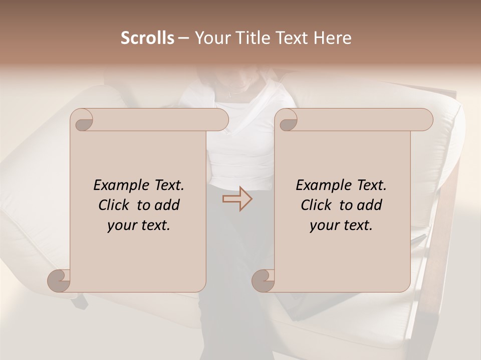 Businesswoman Relaxing Woman PowerPoint Template