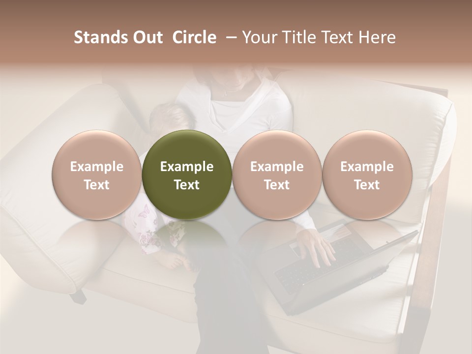 Businesswoman Relaxing Woman PowerPoint Template