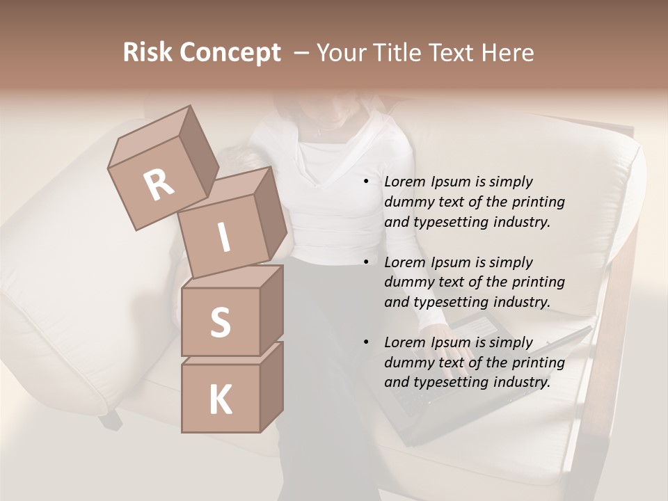 Businesswoman Relaxing Woman PowerPoint Template