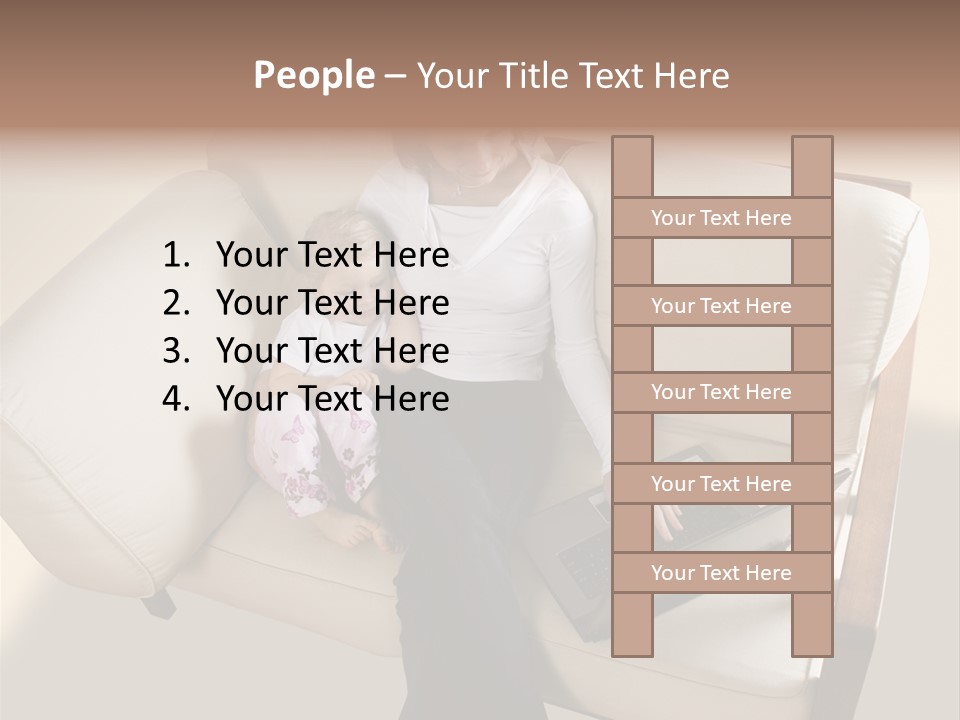 Businesswoman Relaxing Woman PowerPoint Template