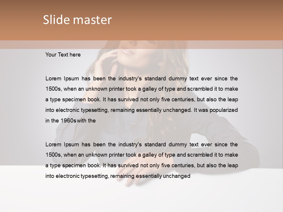 Blank Woman Presenting PowerPoint Template