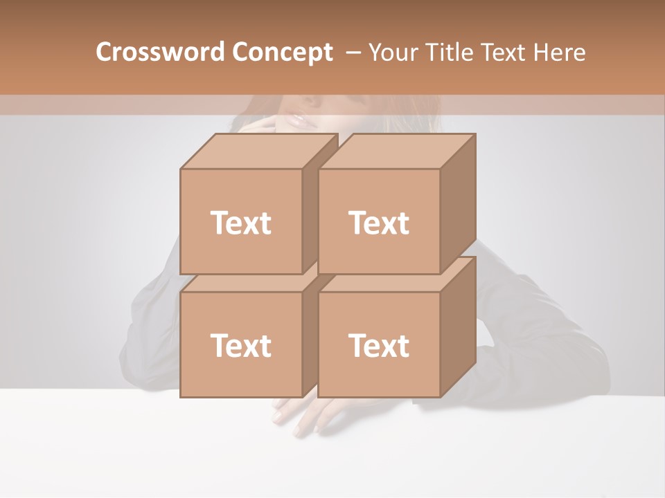 Blank Woman Presenting PowerPoint Template