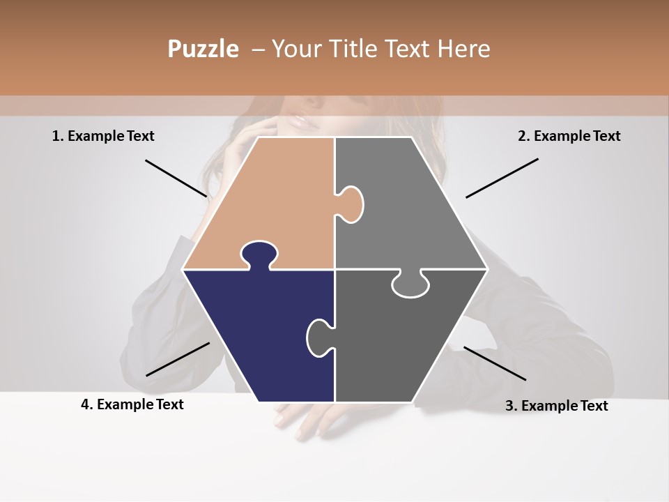 Blank Woman Presenting PowerPoint Template