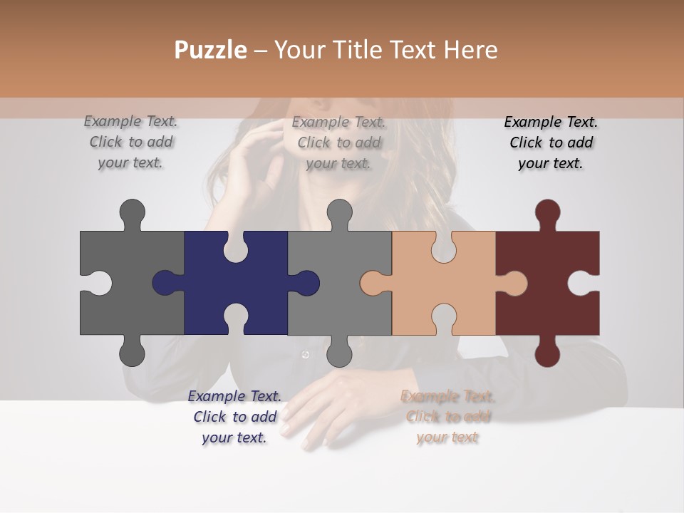 Blank Woman Presenting PowerPoint Template