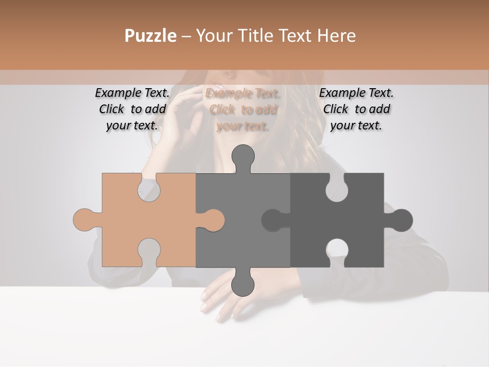 Blank Woman Presenting PowerPoint Template