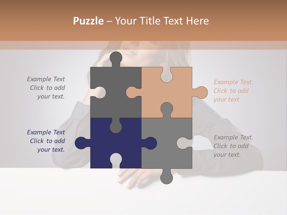 Blank Woman Presenting PowerPoint Template