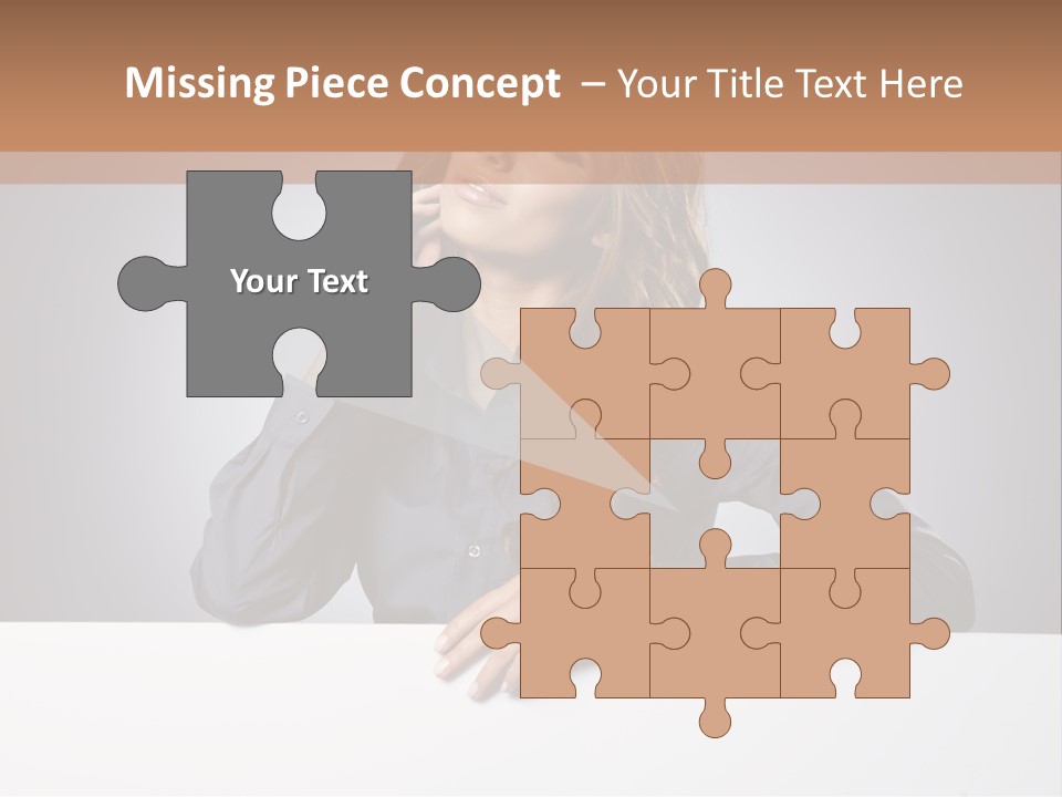 Blank Woman Presenting PowerPoint Template