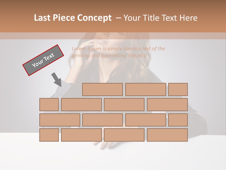 Blank Woman Presenting PowerPoint Template