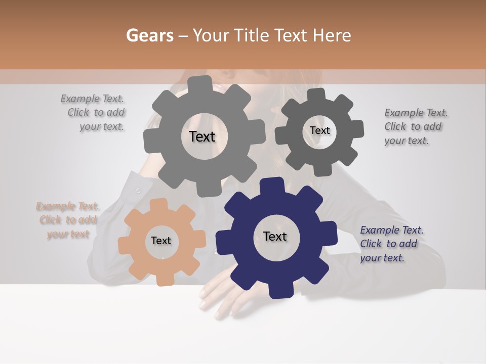 Blank Woman Presenting PowerPoint Template