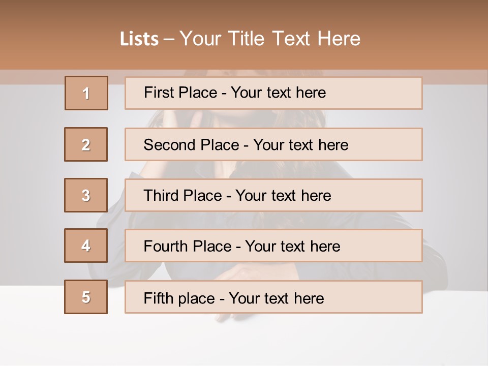 Blank Woman Presenting PowerPoint Template