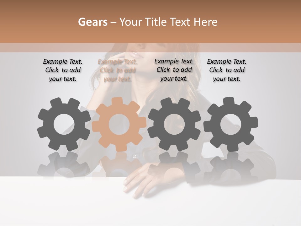 Blank Woman Presenting PowerPoint Template