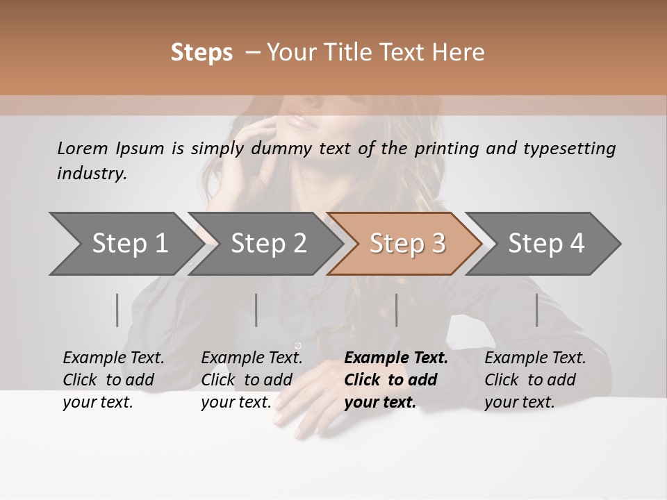 Blank Woman Presenting PowerPoint Template