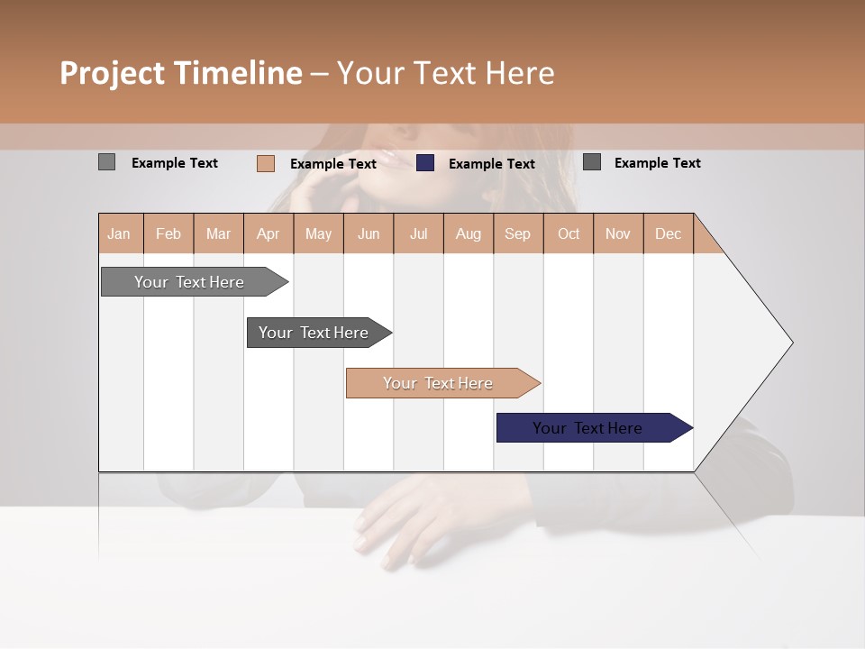 Blank Woman Presenting PowerPoint Template
