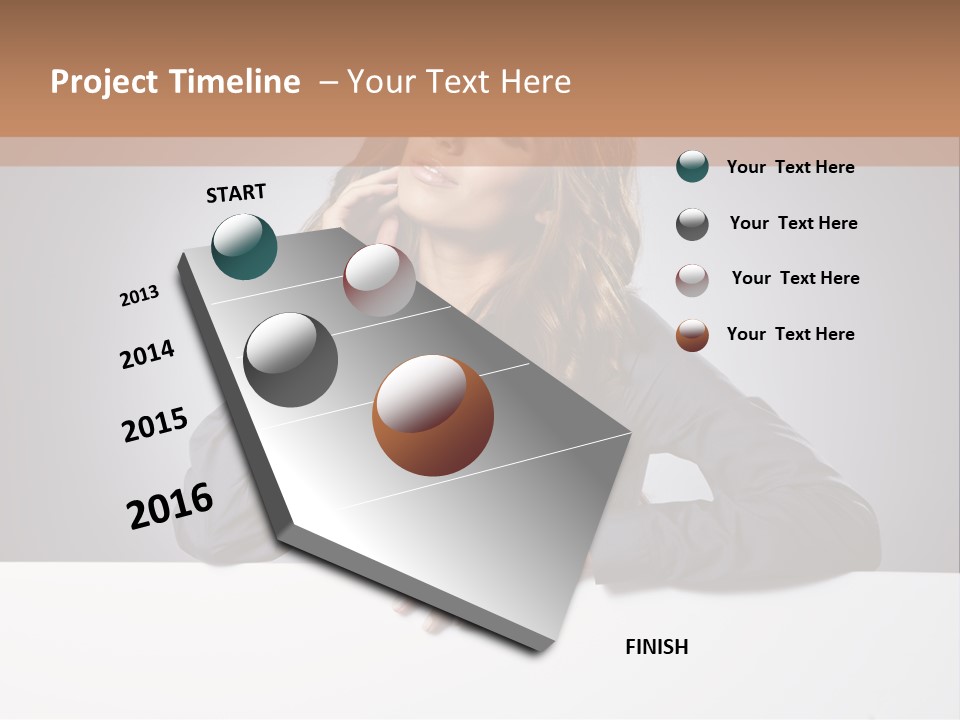 Blank Woman Presenting PowerPoint Template