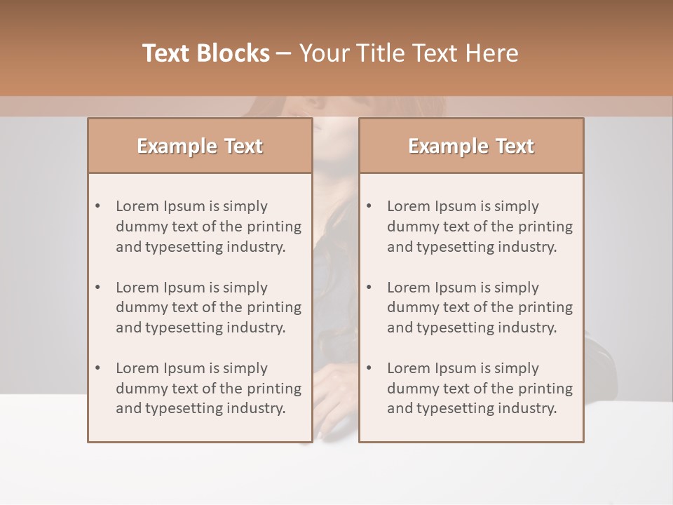 Blank Woman Presenting PowerPoint Template