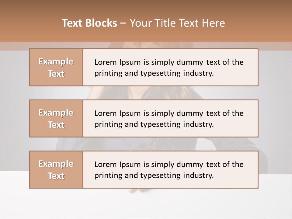 Blank Woman Presenting PowerPoint Template