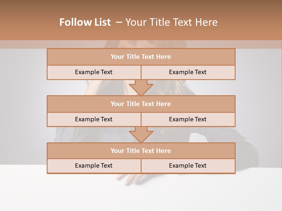 Blank Woman Presenting PowerPoint Template