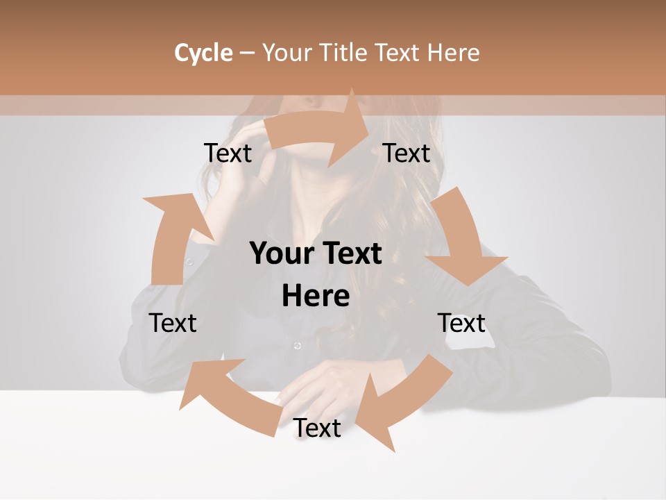 Blank Woman Presenting PowerPoint Template