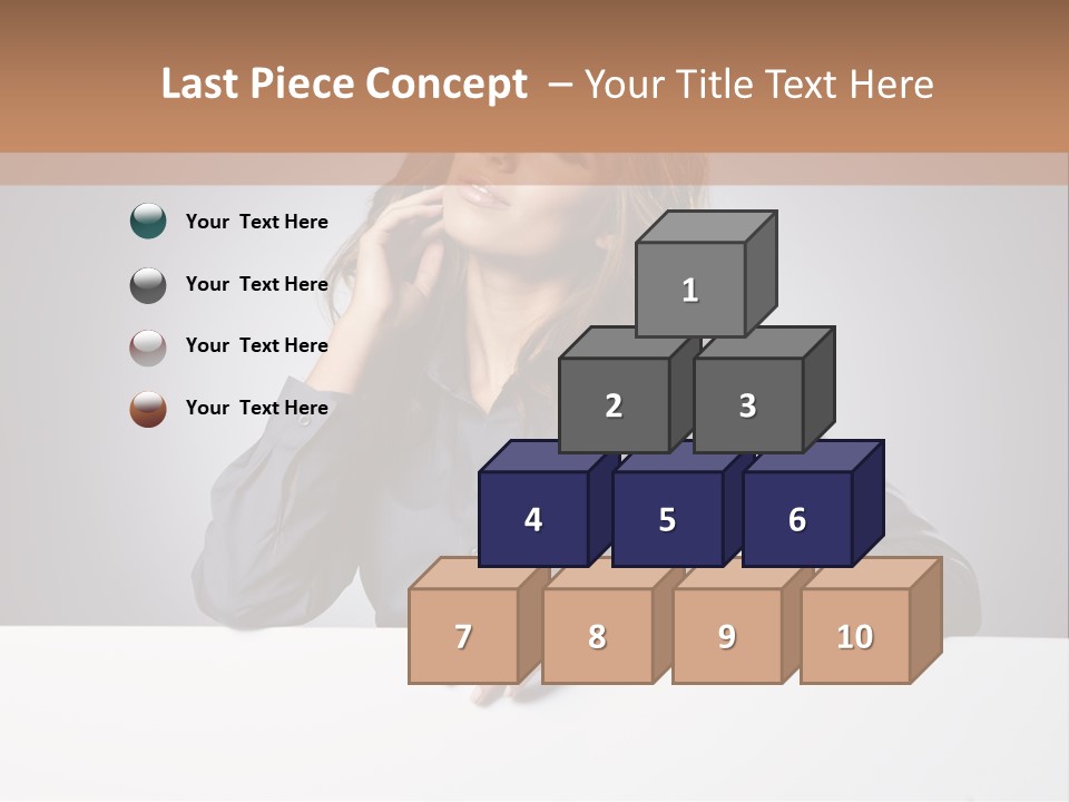 Blank Woman Presenting PowerPoint Template