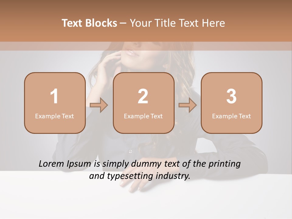 Blank Woman Presenting PowerPoint Template