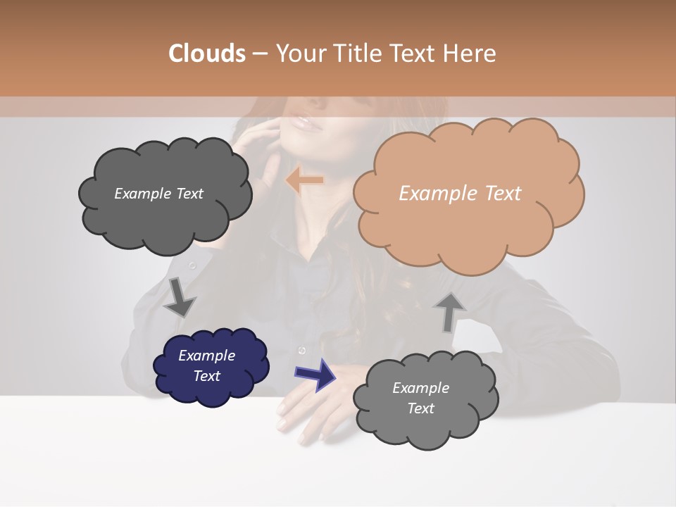 Blank Woman Presenting PowerPoint Template