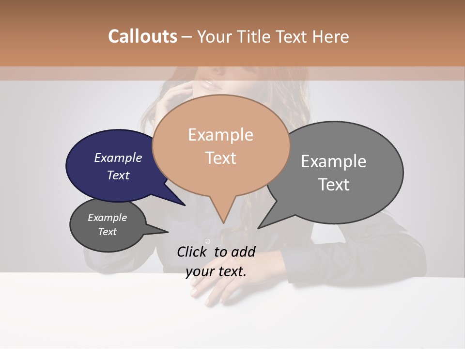 Blank Woman Presenting PowerPoint Template