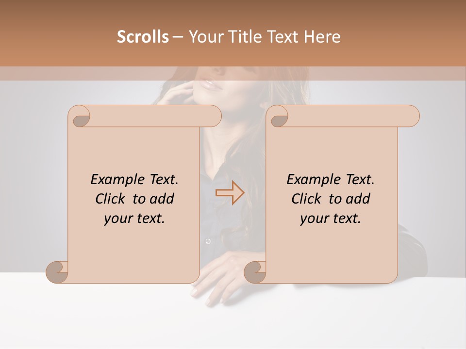 Blank Woman Presenting PowerPoint Template