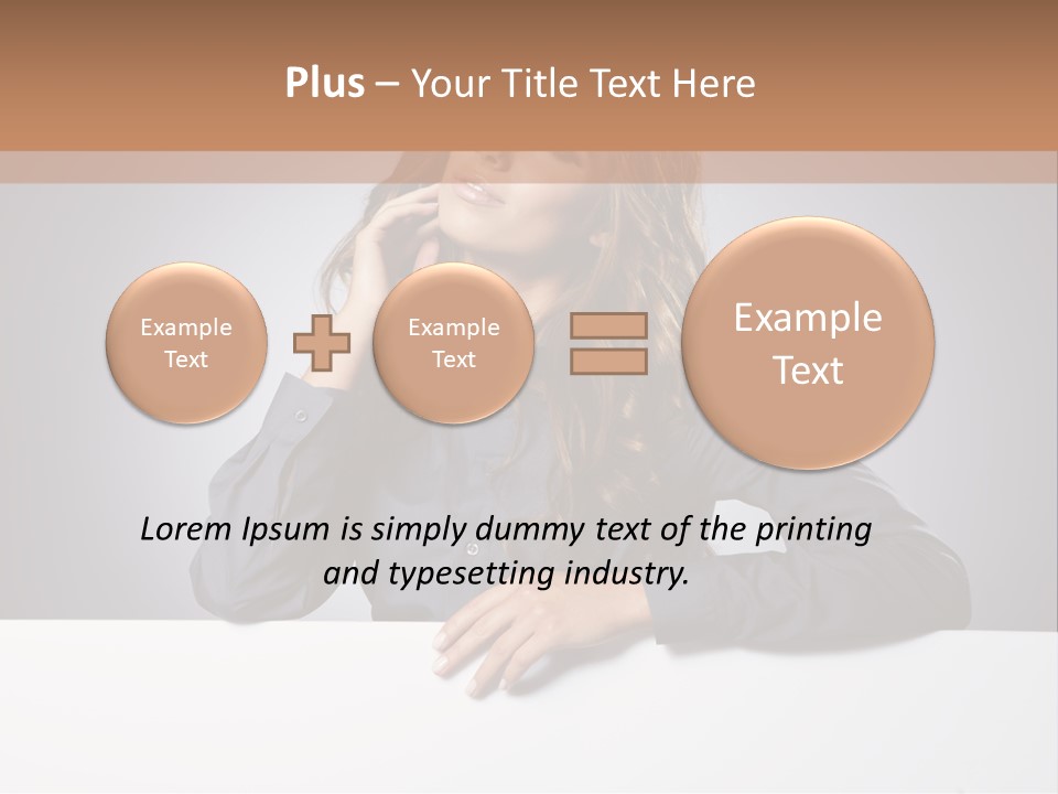Blank Woman Presenting PowerPoint Template