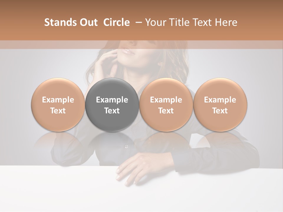 Blank Woman Presenting PowerPoint Template