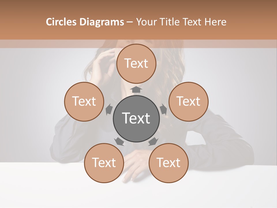 Blank Woman Presenting PowerPoint Template