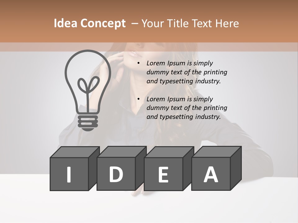 Blank Woman Presenting PowerPoint Template