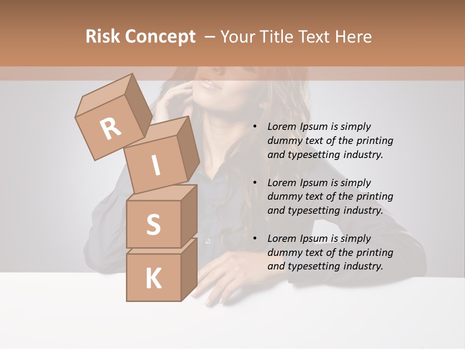 Blank Woman Presenting PowerPoint Template