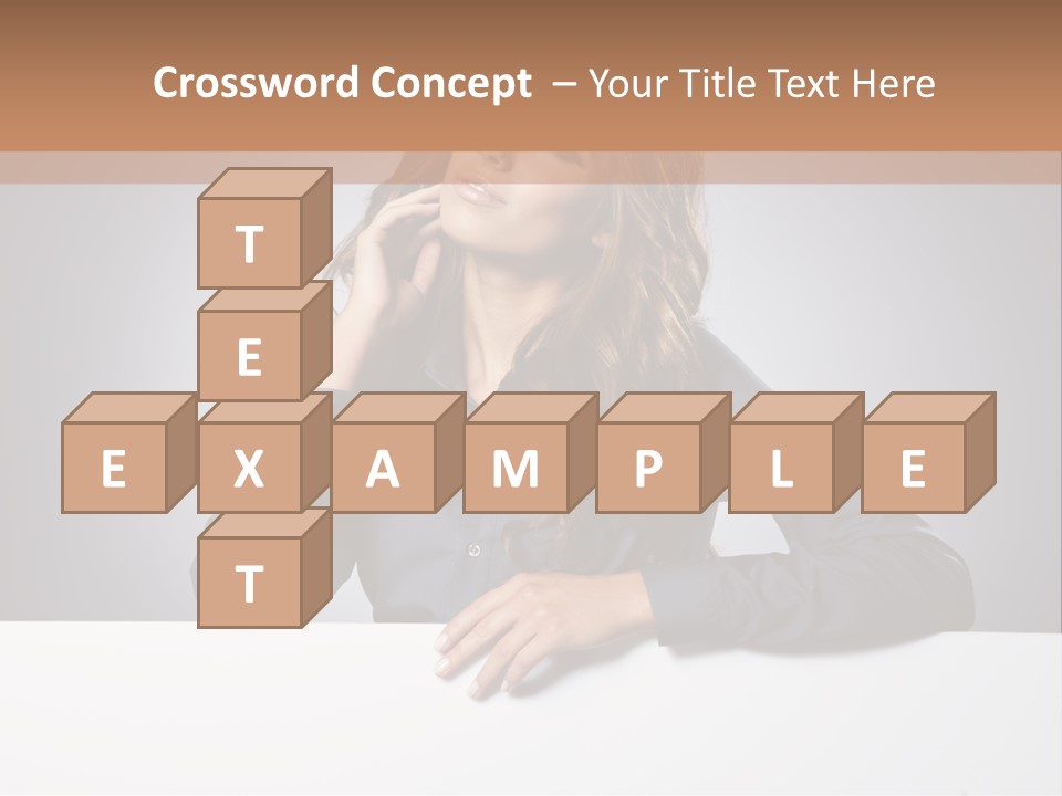 Blank Woman Presenting PowerPoint Template