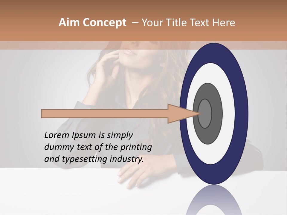 Blank Woman Presenting PowerPoint Template